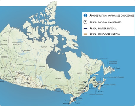 Carte des administrations portuaires canadiennes
